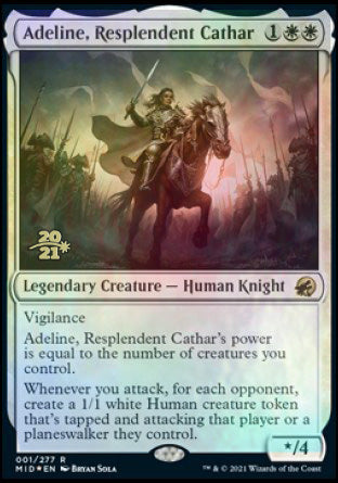 Adeline, Resplendent Cathar [Innistrad: Midnight Hunt Prerelease Promos] | Dumpster Cat Games