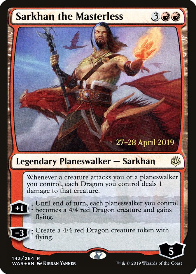 Sarkhan the Masterless  [War of the Spark Prerelease Promos] | Dumpster Cat Games