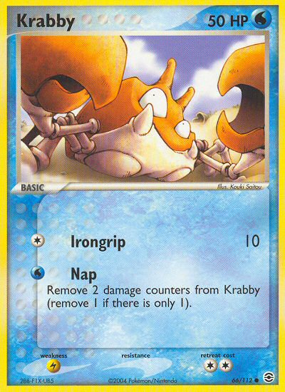 Krabby (66/112) [EX: FireRed & LeafGreen] | Dumpster Cat Games