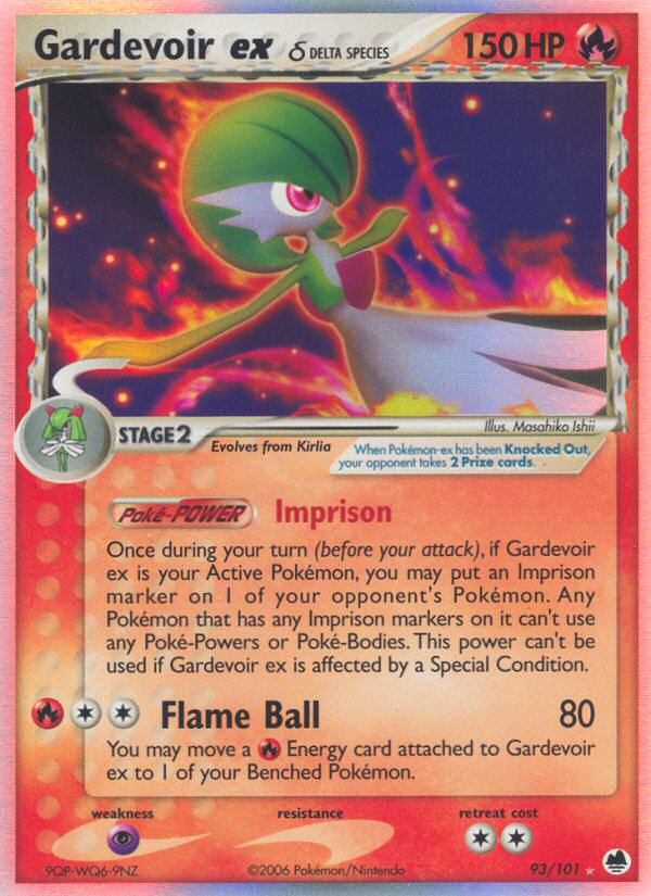 Gardevoir ex (93/101) (Delta Species) [EX: Dragon Frontiers] | Dumpster Cat Games