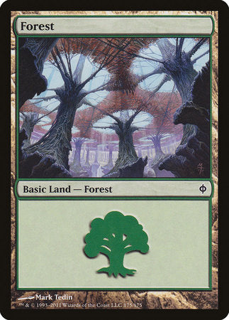 Forest (175) [New Phyrexia] | Dumpster Cat Games