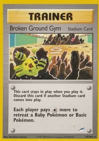 Broken Ground Gym (92/105) [Neo Destiny Unlimited] | Dumpster Cat Games