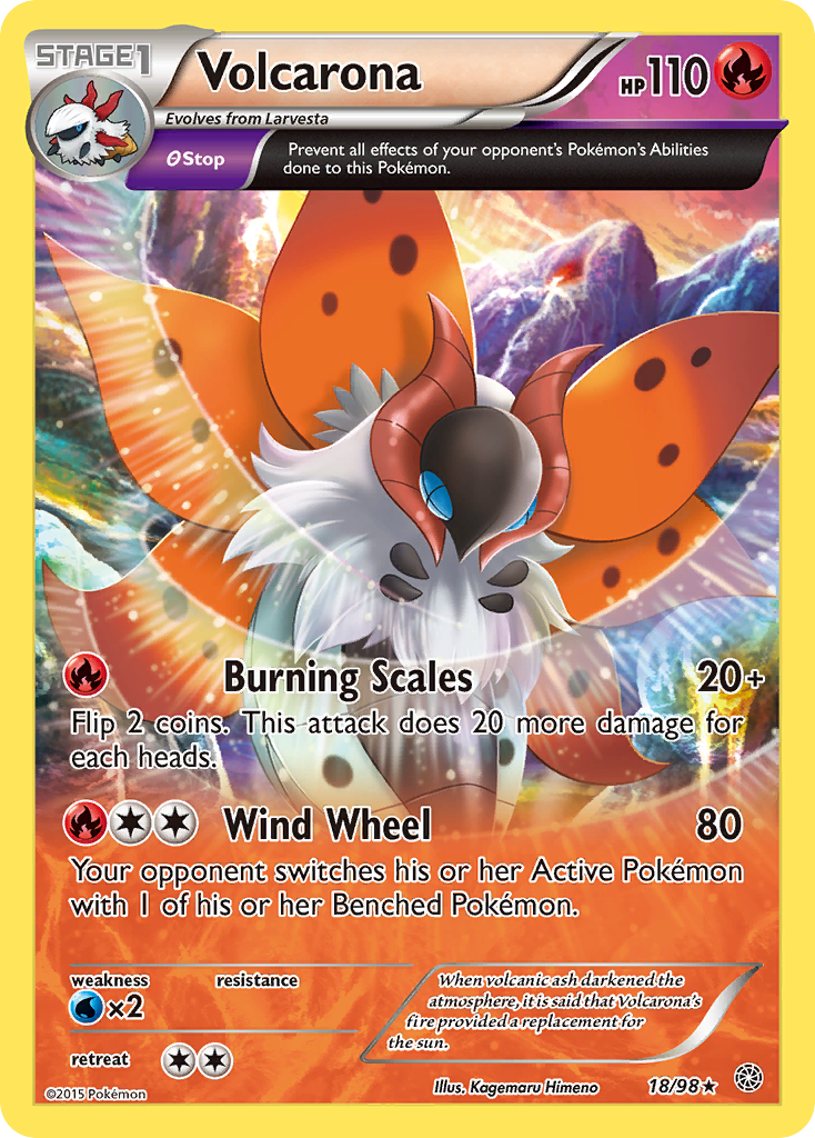 Volcarona (18/98) [XY: Ancient Origins] | Dumpster Cat Games