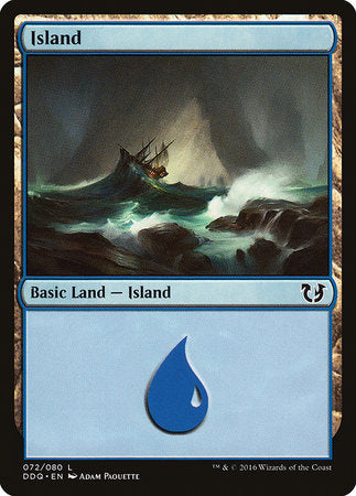 Island (72) [Duel Decks: Blessed vs. Cursed] | Dumpster Cat Games