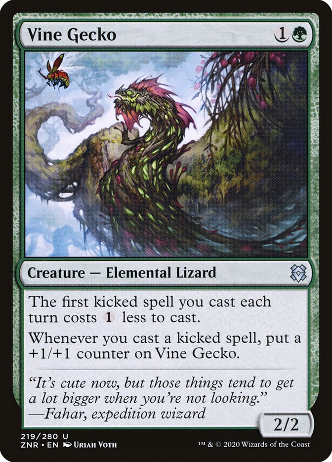 Vine Gecko [Zendikar Rising] | Dumpster Cat Games