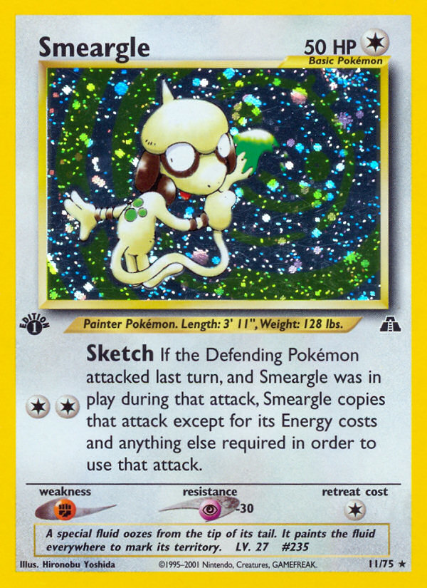 Smeargle (11/75) [Neo Discovery 1st Edition] | Dumpster Cat Games