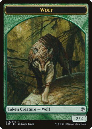 Wolf Token (013) [Masters 25 Tokens] | Dumpster Cat Games