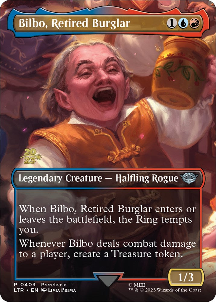 Bilbo, Retired Burglar [The Lord of the Rings: Tales of Middle-Earth Prerelease Promos] | Dumpster Cat Games