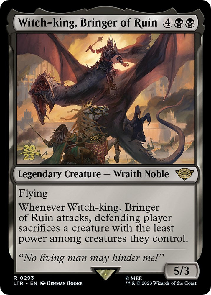 Witch-king, Bringer of Ruin [The Lord of the Rings: Tales of Middle-Earth Prerelease Promos] | Dumpster Cat Games