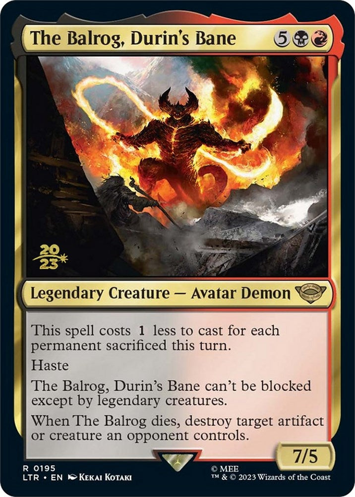 The Balrog, Durin's Bane [The Lord of the Rings: Tales of Middle-Earth Prerelease Promos] | Dumpster Cat Games