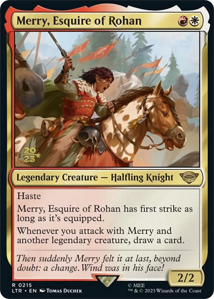 Merry, Esquire of Rohan [The Lord of the Rings: Tales of Middle-Earth Prerelease Promos] | Dumpster Cat Games