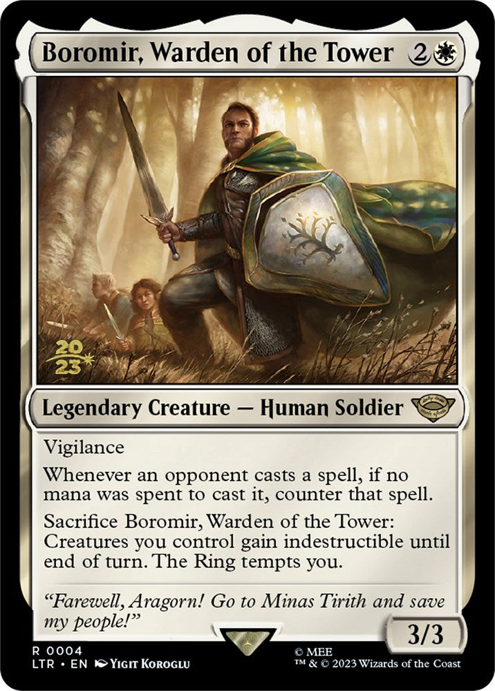 Boromir, Warden of the Tower [The Lord of the Rings: Tales of Middle-Earth Prerelease Promos] | Dumpster Cat Games