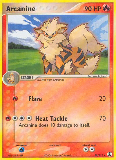 Arcanine (18/112) [EX: FireRed & LeafGreen] | Dumpster Cat Games