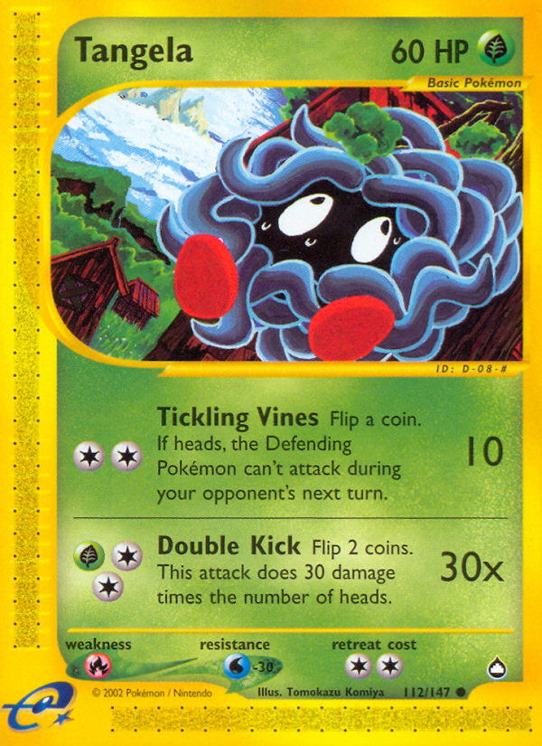 Tangela (112/147) [Aquapolis] | Dumpster Cat Games