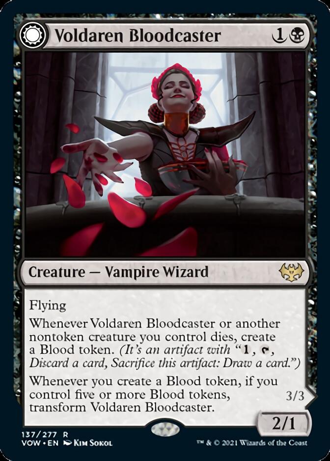 Voldaren Bloodcaster // Bloodbat Summoner [Innistrad: Crimson Vow] | Dumpster Cat Games