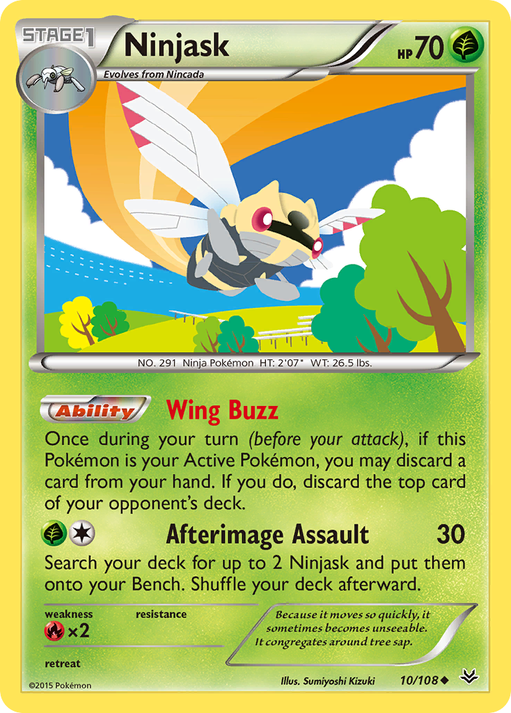 Ninjask (10/108) [XY: Roaring Skies] | Dumpster Cat Games