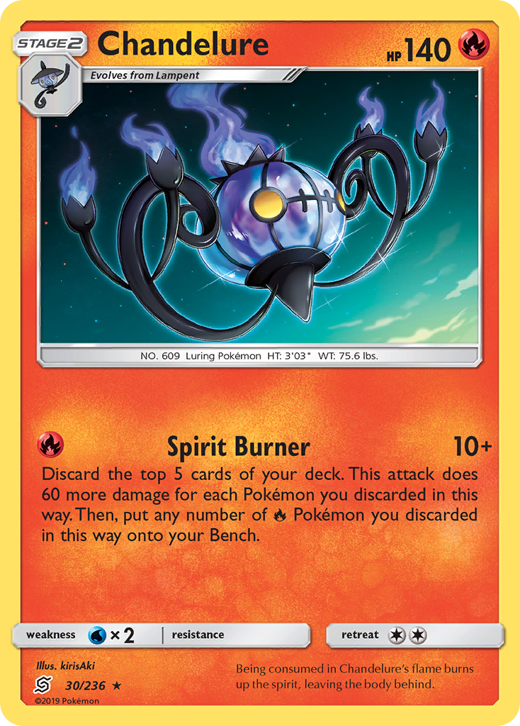 Chandelure (30/236) [Sun & Moon: Unified Minds] | Dumpster Cat Games