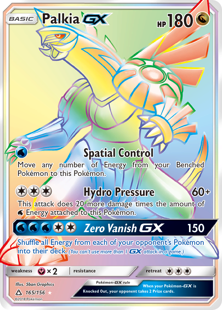 Palkia GX (165/156) [Sun & Moon: Ultra Prism] | Dumpster Cat Games