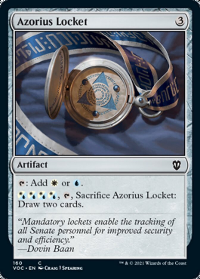 Azorius Locket [Innistrad: Crimson Vow Commander] | Dumpster Cat Games