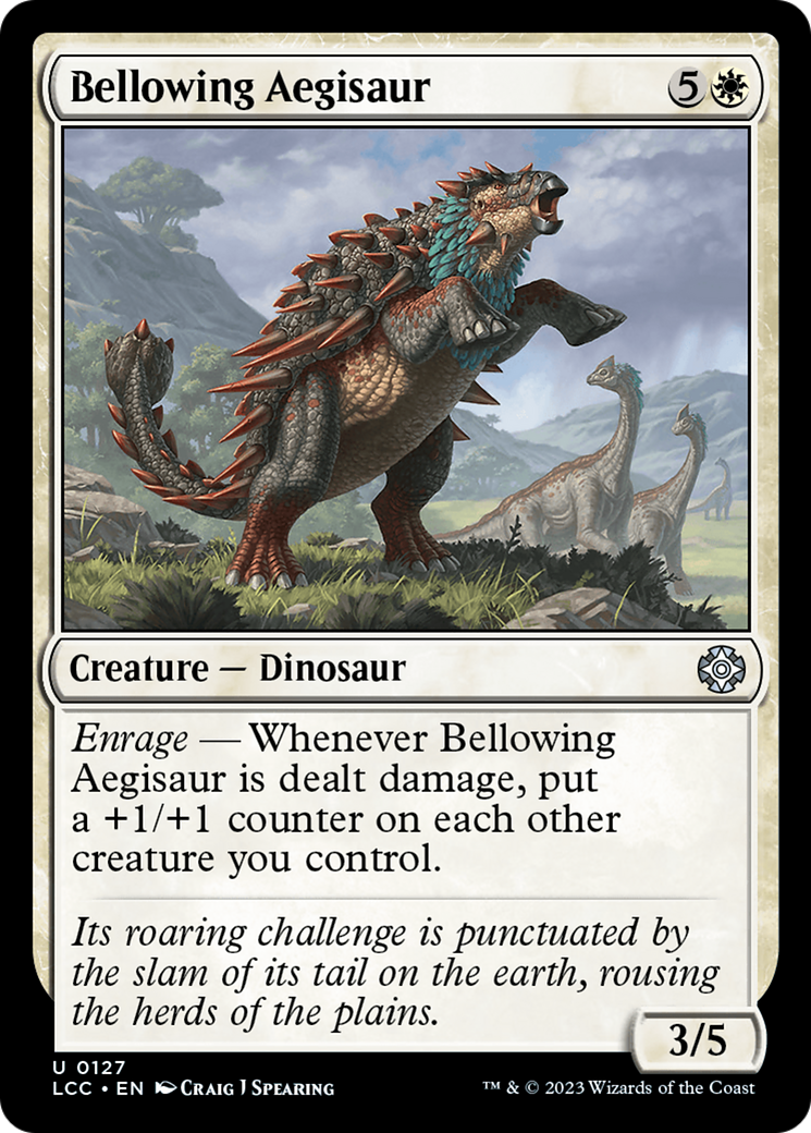 Bellowing Aegisaur [The Lost Caverns of Ixalan Commander] | Dumpster Cat Games