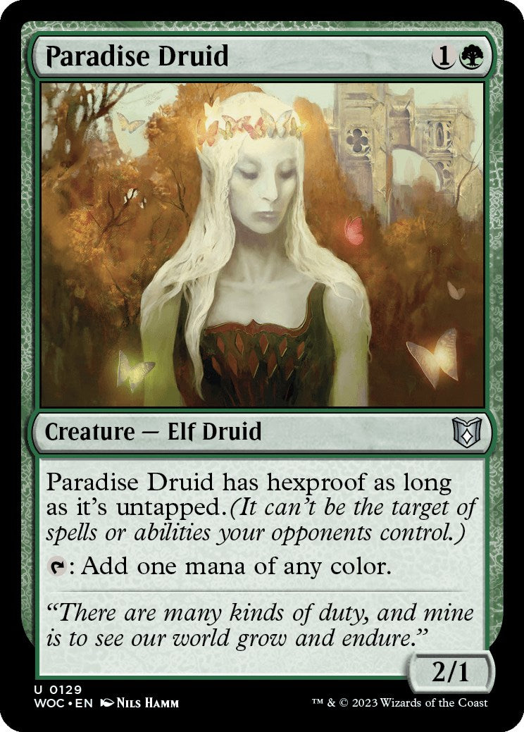 Paradise Druid [Wilds of Eldraine Commander] | Dumpster Cat Games