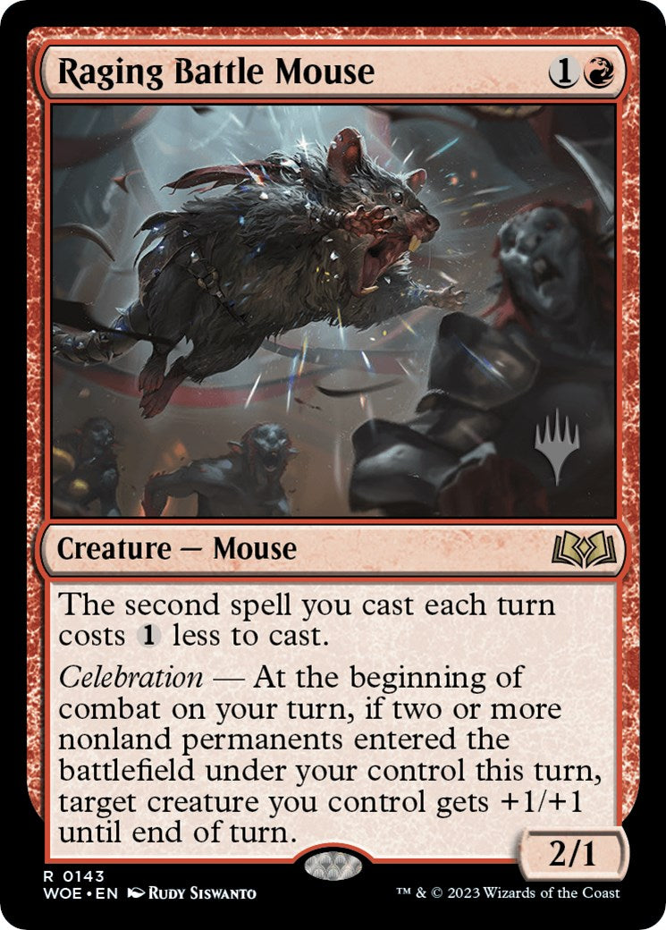 Raging Battle Mouse (Promo Pack) [Wilds of Eldraine Promos] | Dumpster Cat Games