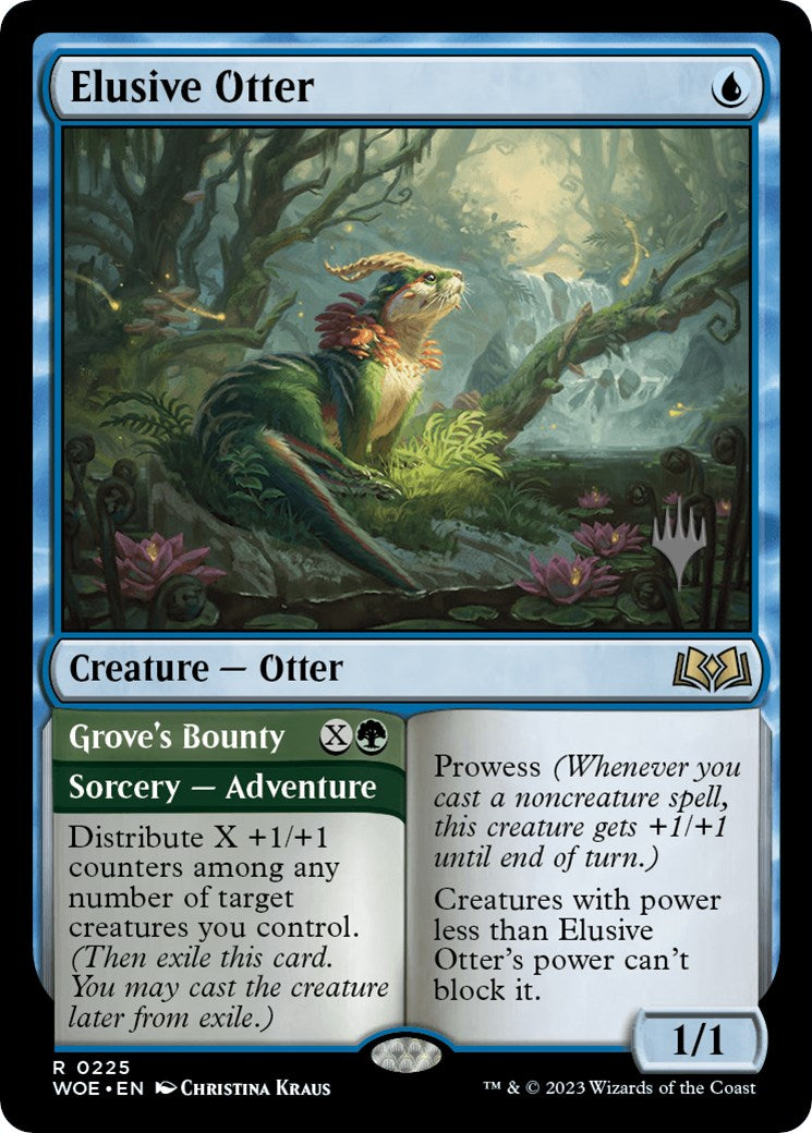 Elusive Otter // Grove's Bounty (Promo Pack) [Wilds of Eldraine Promos] | Dumpster Cat Games