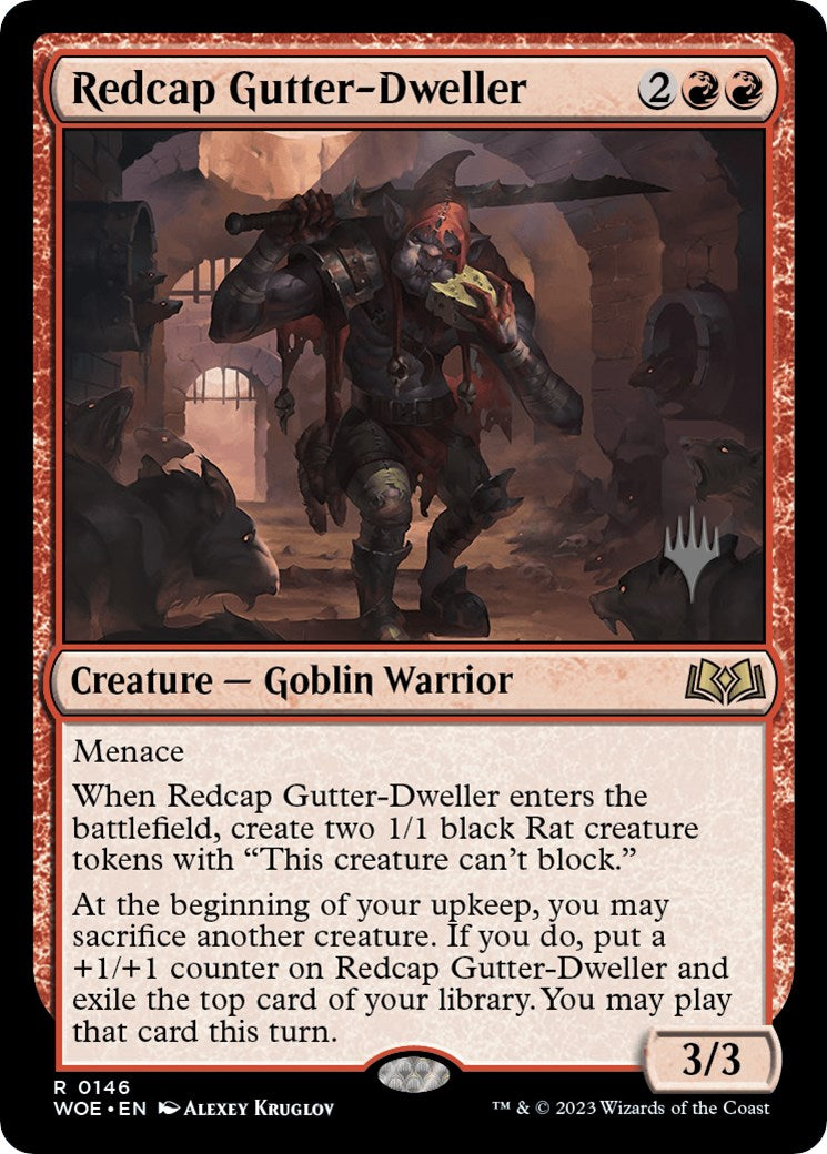 Redcap Gutter-Dweller (Promo Pack) [Wilds of Eldraine Promos] | Dumpster Cat Games