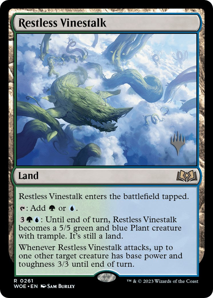 Restless Vinestalk (Promo Pack) [Wilds of Eldraine Promos] | Dumpster Cat Games