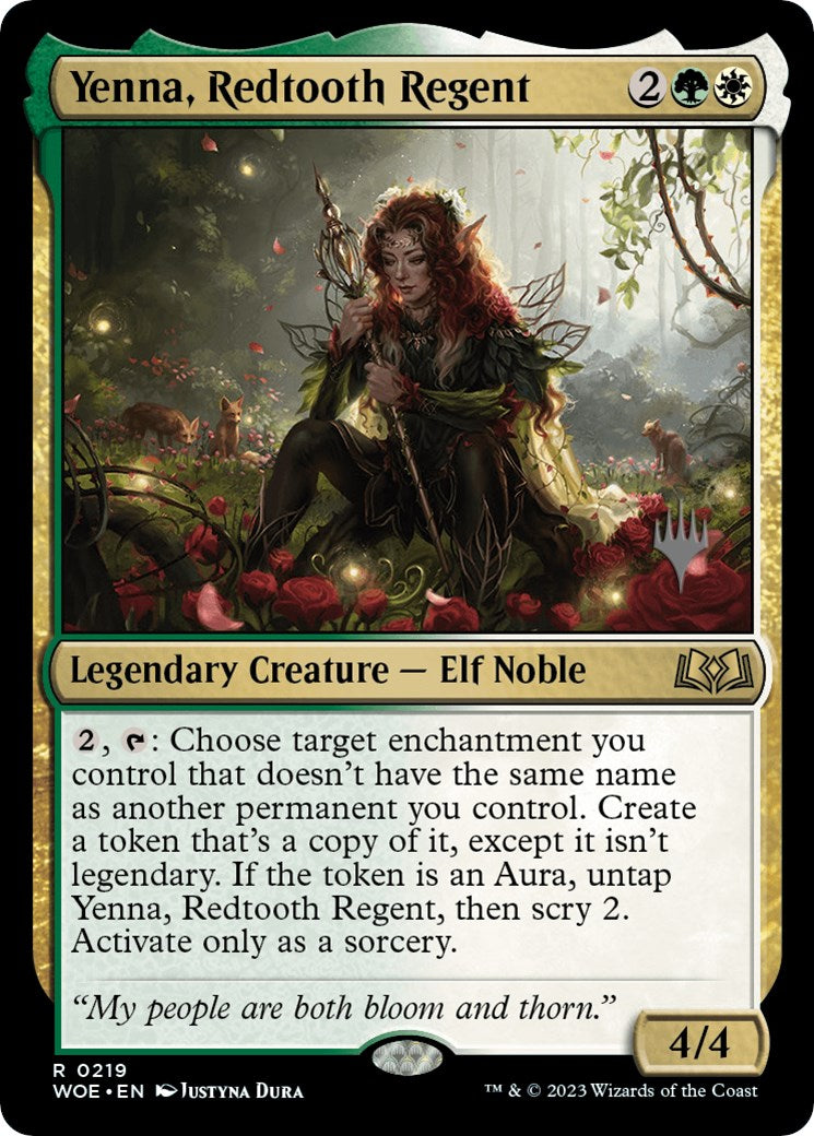 Yenna, Redtooth Regent (Promo Pack) [Wilds of Eldraine Promos] | Dumpster Cat Games