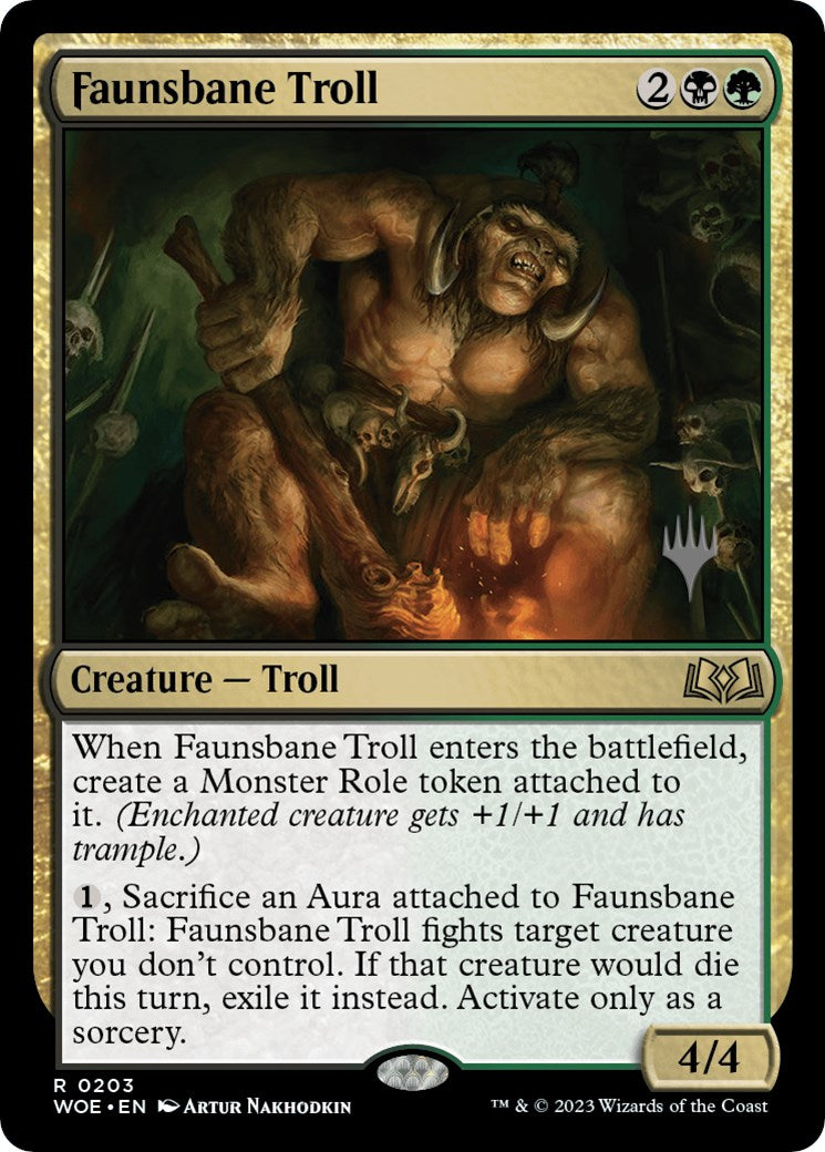 Faunsbane Troll (Promo Pack) [Wilds of Eldraine Promos] | Dumpster Cat Games