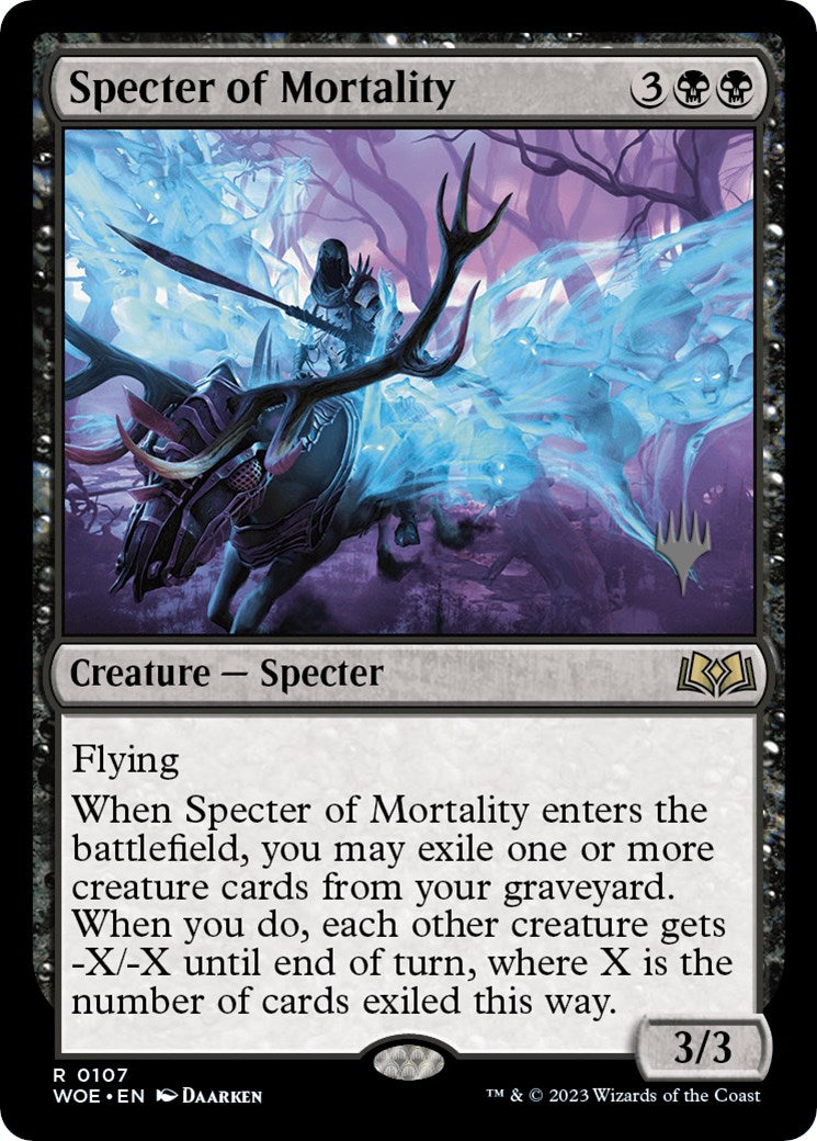 Specter of Mortality (Promo Pack) [Wilds of Eldraine Promos] | Dumpster Cat Games