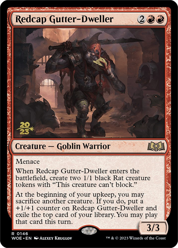 Redcap Gutter-Dweller [Wilds of Eldraine Prerelease Promos] | Dumpster Cat Games