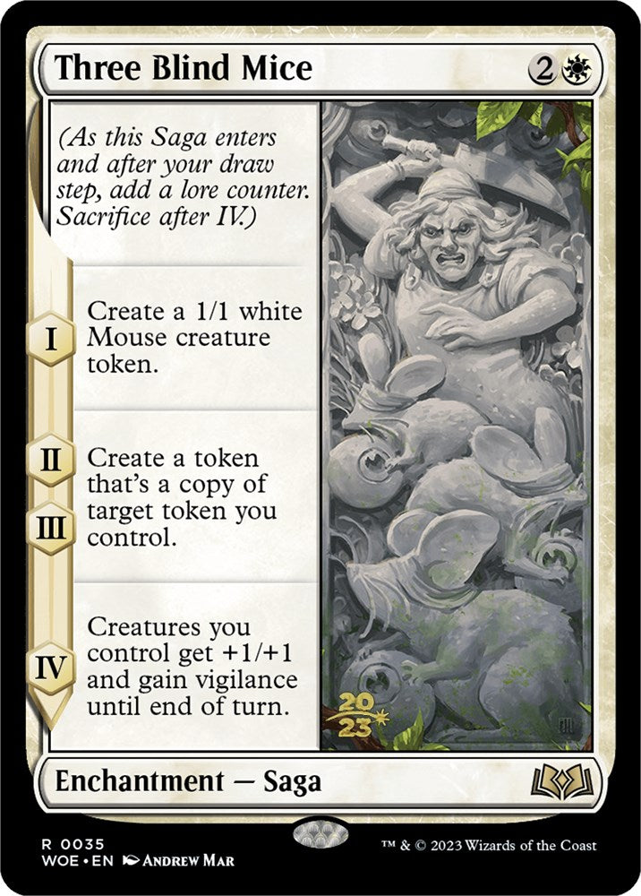 Three Blind Mice [Wilds of Eldraine Prerelease Promos] | Dumpster Cat Games