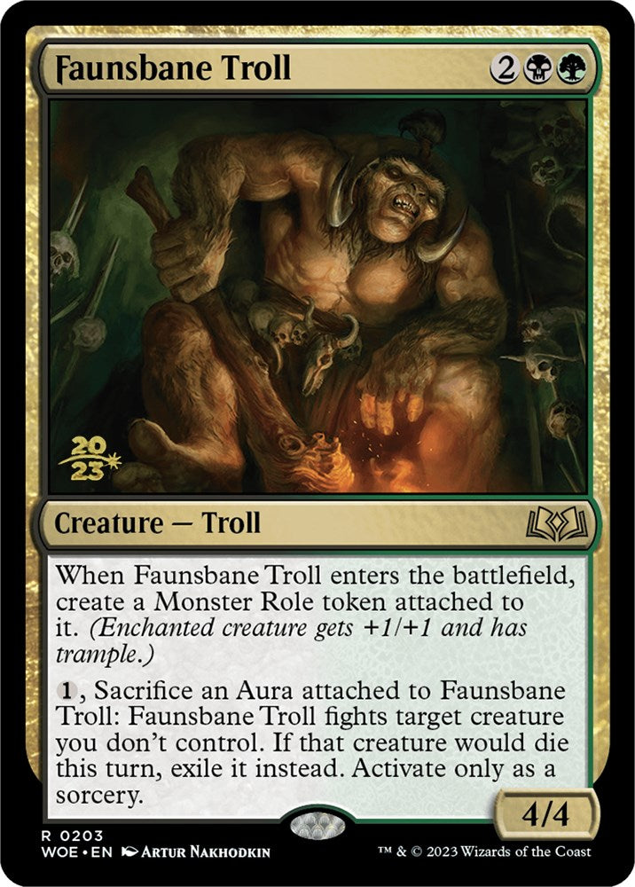 Faunsbane Troll [Wilds of Eldraine Prerelease Promos] | Dumpster Cat Games