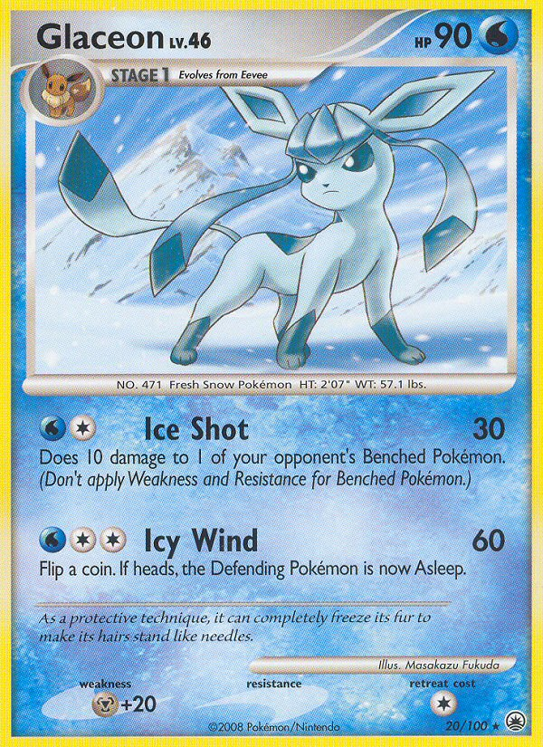 Glaceon (20/100) [Diamond & Pearl: Majestic Dawn] | Dumpster Cat Games