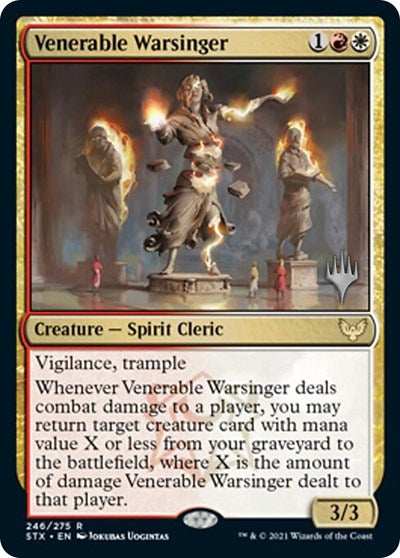 Venerable Warsinger (Promo Pack) [Strixhaven: School of Mages Promos] | Dumpster Cat Games