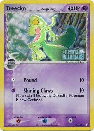 Treecko (68/100) (Delta Species) (Stamped) [EX: Crystal Guardians] | Dumpster Cat Games