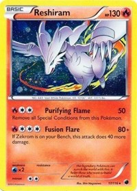 Reshiram (17/116) (Cosmos Holo) [Black & White: Plasma Freeze] | Dumpster Cat Games