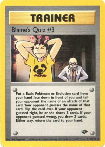 Blaine's Quiz #3 (112/132) [Gym Challenge Unlimited] | Dumpster Cat Games