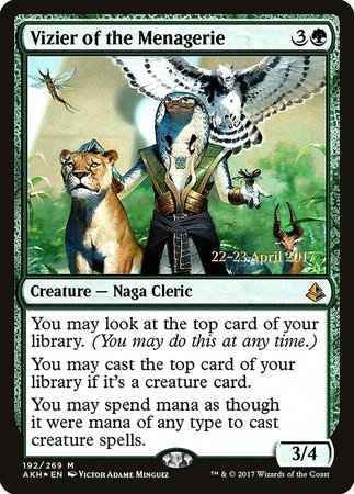 Vizier of the Menagerie [Amonkhet Promos] | Dumpster Cat Games