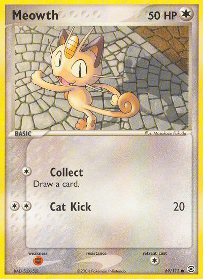 Meowth (69/112) [EX: FireRed & LeafGreen] | Dumpster Cat Games