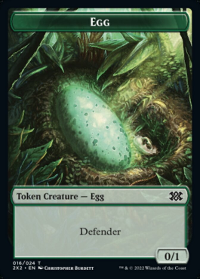 Egg // Soldier Double-sided Token [Double Masters 2022 Tokens] | Dumpster Cat Games