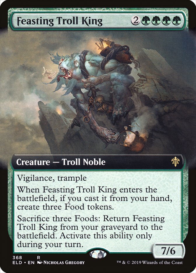 Feasting Troll King (Extended Art) [Throne of Eldraine] | Dumpster Cat Games