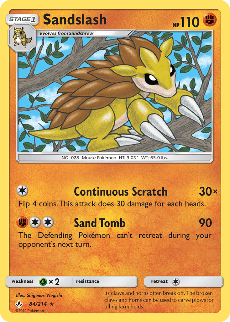 Sandslash (84/214) [Sun & Moon: Unbroken Bonds] | Dumpster Cat Games