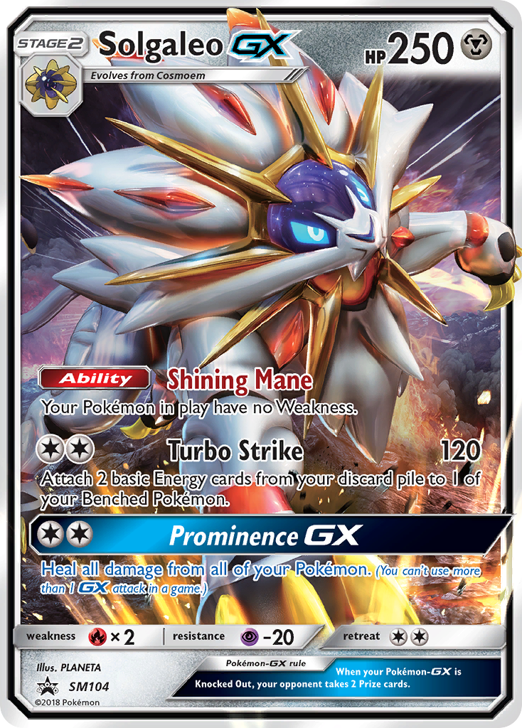 Solgaleo GX (SM104) [Sun & Moon: Black Star Promos] | Dumpster Cat Games