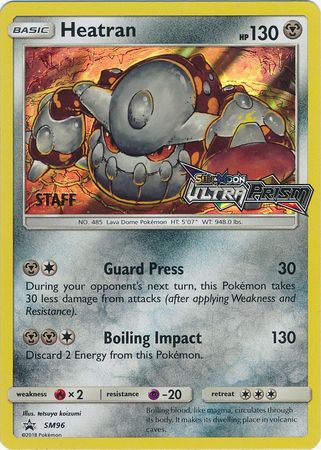 Heatran (SM96) (Staff Prerelease Promo) [Sun & Moon: Black Star Promos] | Dumpster Cat Games