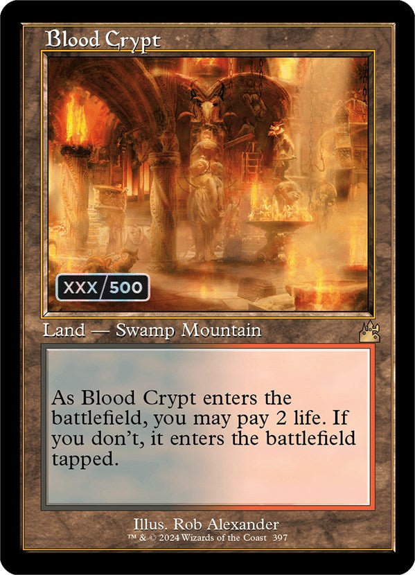 Blood Crypt (Retro) (Serialized) [Ravnica Remastered] | Dumpster Cat Games