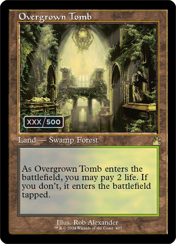 Overgrown Tomb (Retro) (Serialized) [Ravnica Remastered] | Dumpster Cat Games