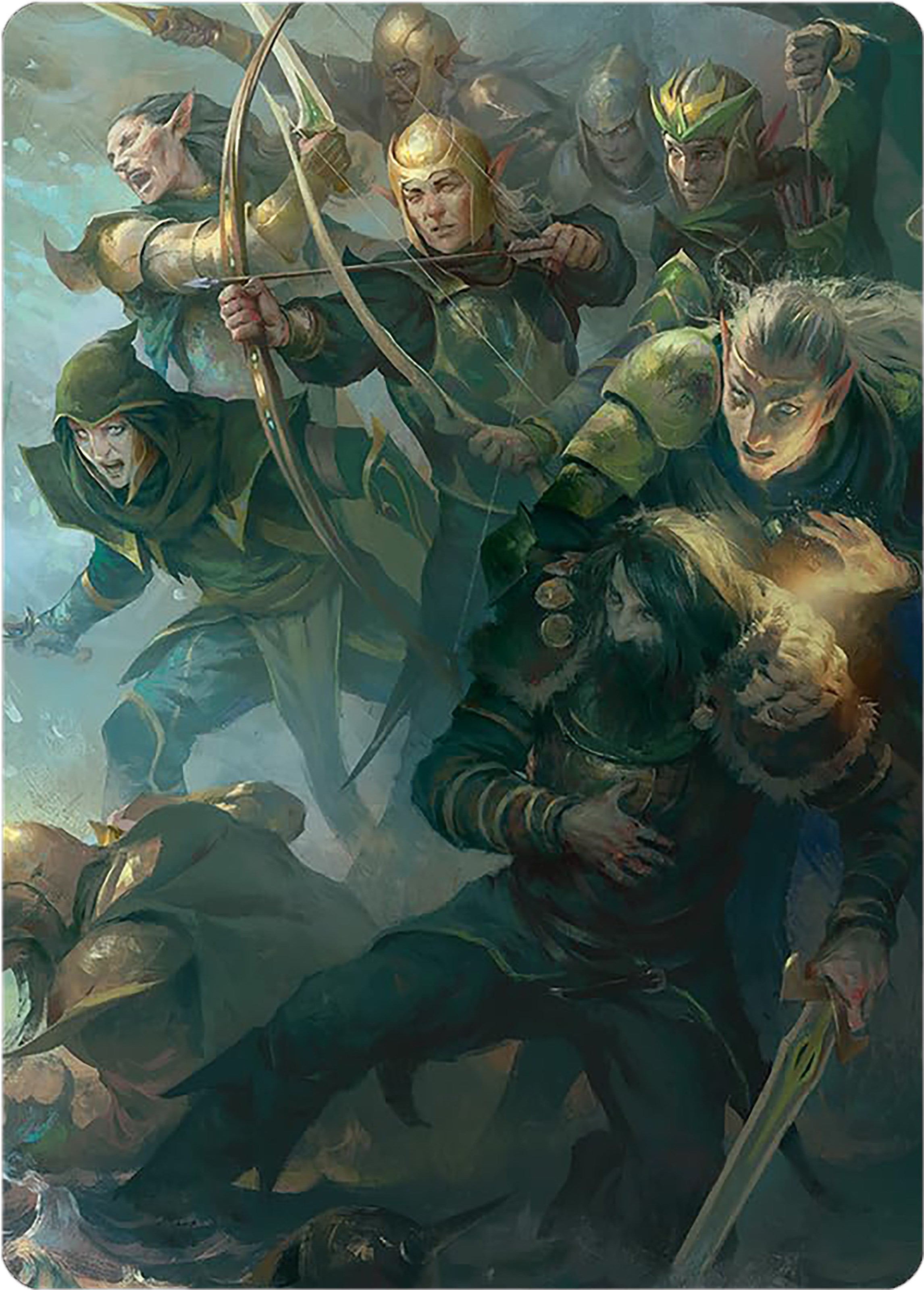 Galadhrim Brigade Art Card [The Lord of the Rings: Tales of Middle-earth Art Series] | Dumpster Cat Games